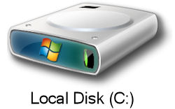 250x156 C Drive Icon