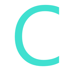 256x256 Free Turquoise Letter C Icon