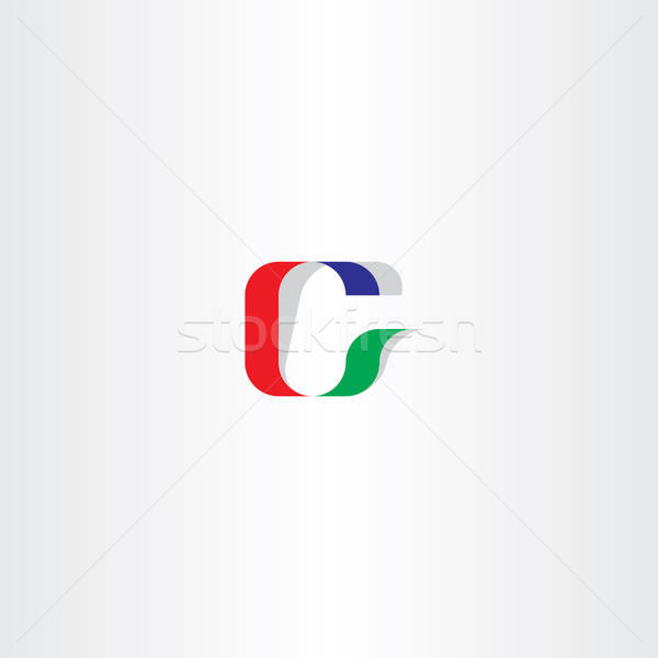 600x600 C Logo Letter Icon Logotype Red Green Blue Vector Vector