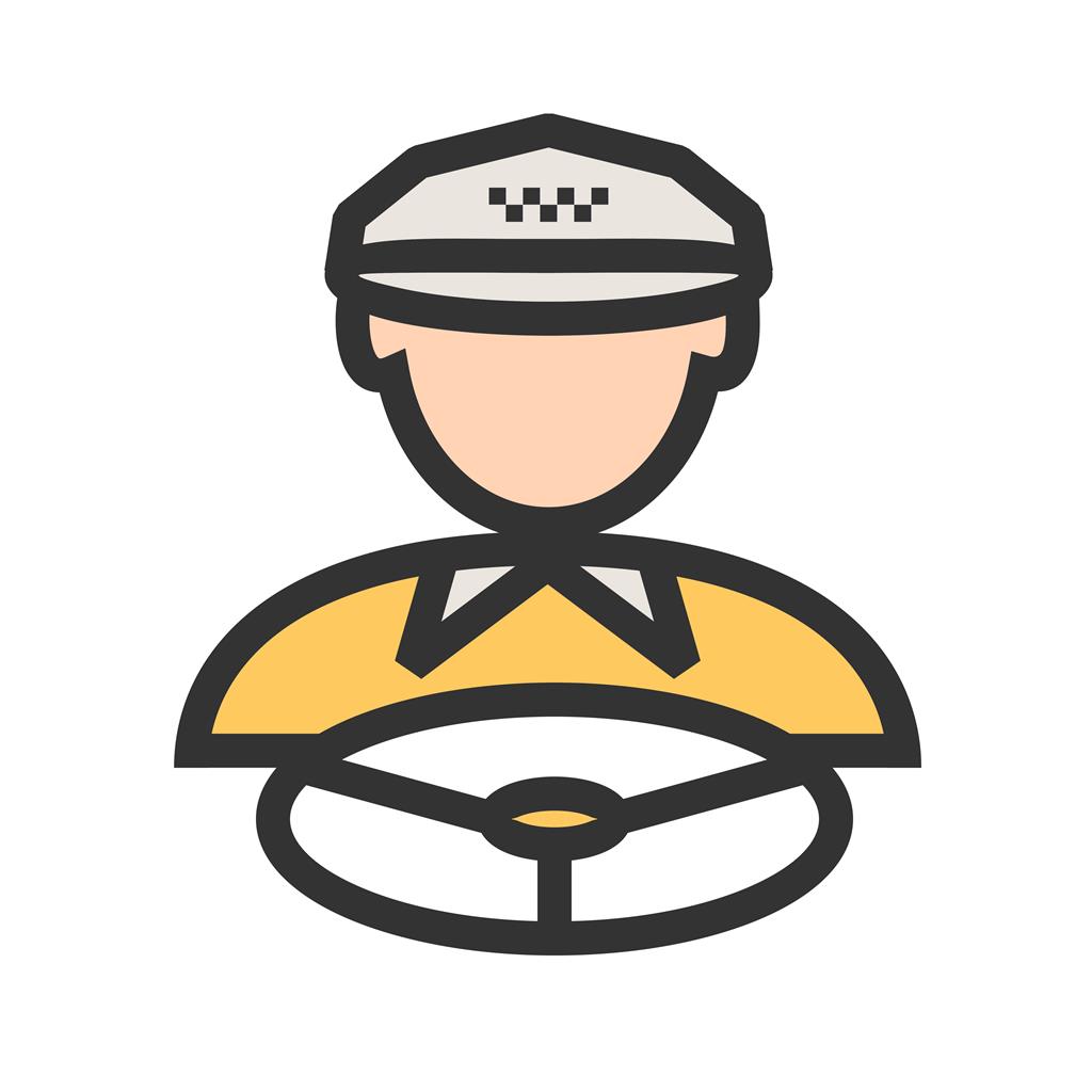 1024x1024 Cab Driver Line Filled Icon