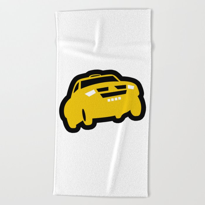700x700 Taxi Cab Icon Beach Towel