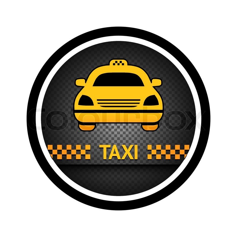 800x800 Taxi Cab Button, Vector Icon Stock Vector Colourbox