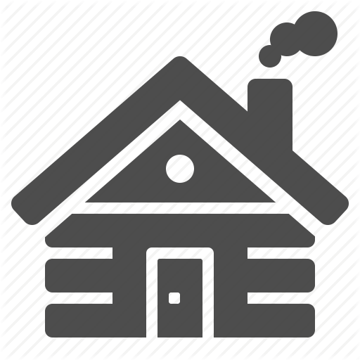 512x512 Building, Cabin, Log, Smoke, Wooden Icon
