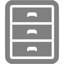 256x256 Gray Filing Cabinet Icon