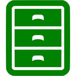 256x256 Green Filing Cabinet Icon