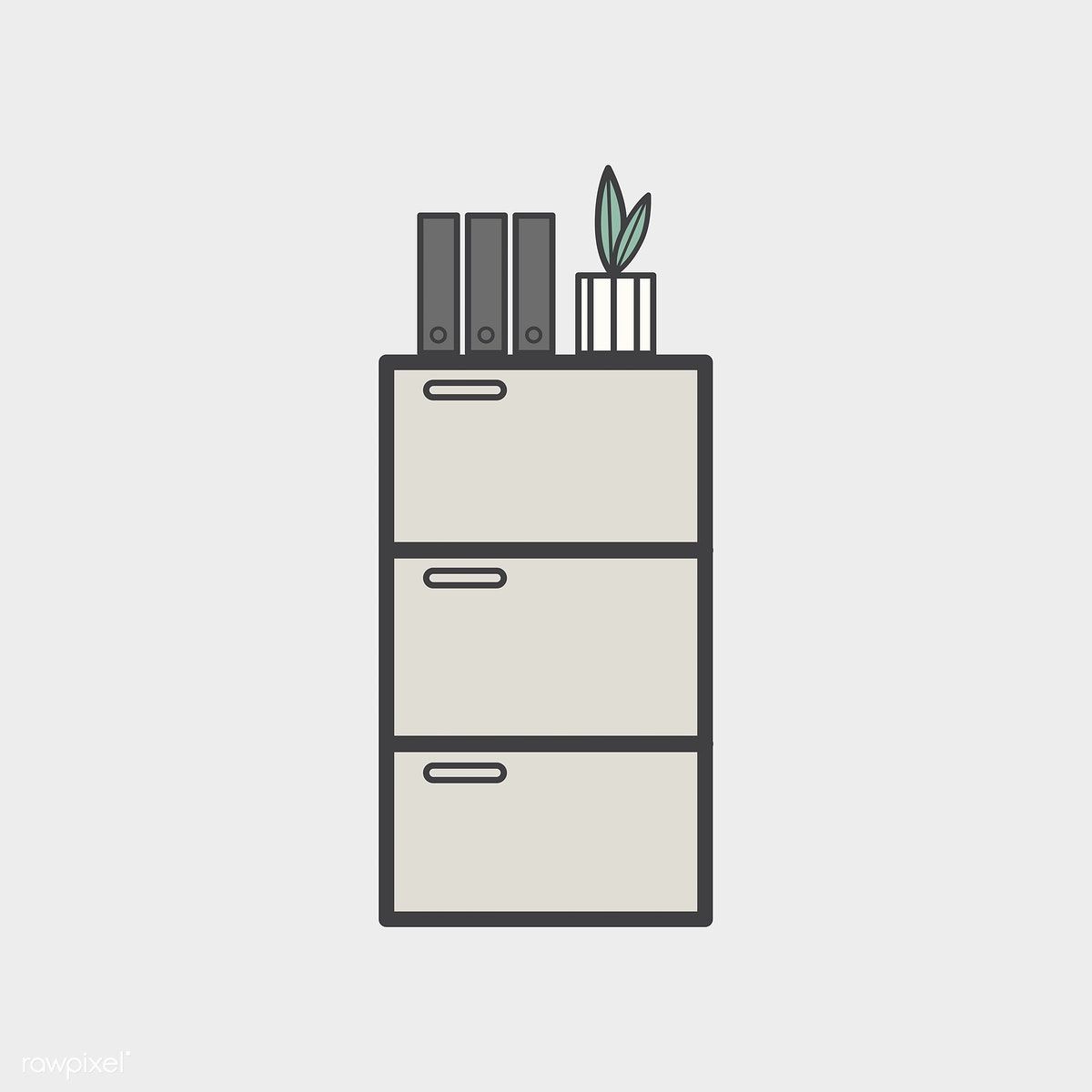 1200x1200 Illustration Of Office Cabinet Icon Free Image