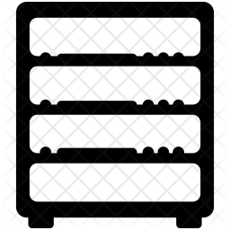 256x256 Server Cabinet Icon Of Glyph Style