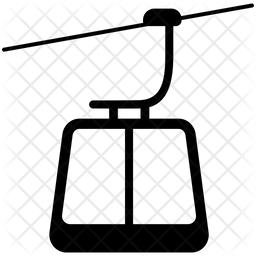 256x256 Cable Car Icon Of Glyph Style