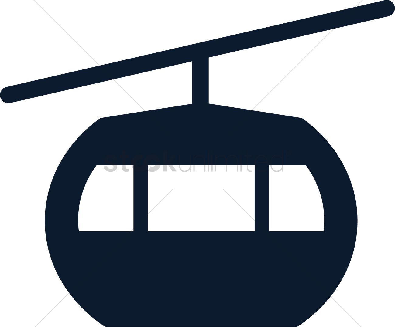 1300x1078 Cable Car Icon Vector Image