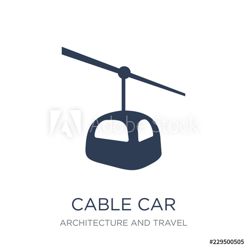 500x500 Cable Car Icon Trendy Flat Vector Cable Car Icon On White