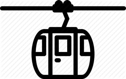 512x324 Cable, Car, Outline, Transport Icon