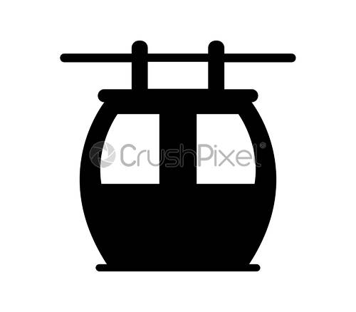 500x438 Cable Car Icon, Stock Vector Crushpixel