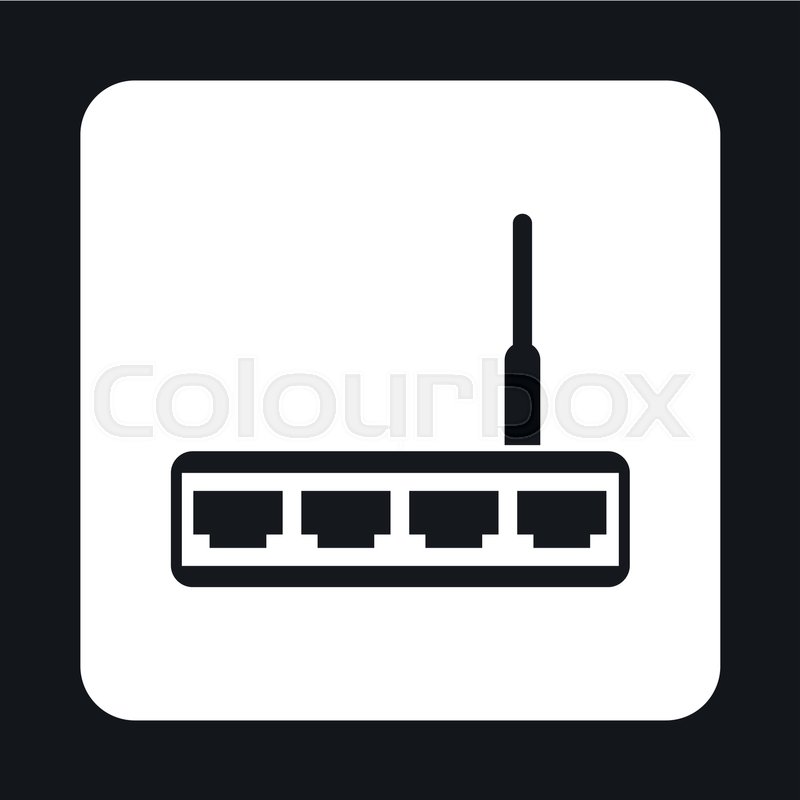 800x800 Modem Icon In Simple Style Isolated On Stock Vector Colourbox