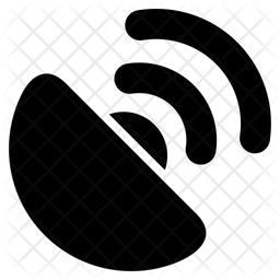 256x256 Dish Tv Icon Of Glyph Style