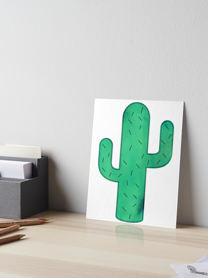 675x900 Cactus Icon ! Hipster Quote Meme Art Board Print