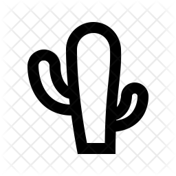 256x256 Cactus Icon Of Line Style