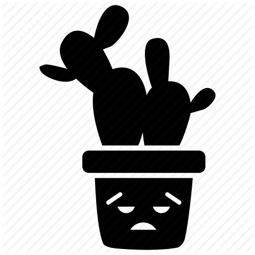 512x512 Cactus, Cartoon Cactus, Jade Plant, Outdoor Succulent, Sad Cactus Icon