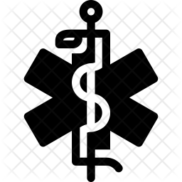 256x256 Caduceus Icon Of Glyph Style