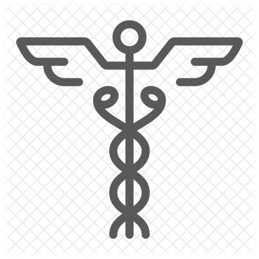 512x512 Caduceus Icon Of Line Style