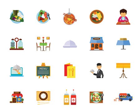 450x360 Cafe Icon Set Royalty Free Vector Graphics