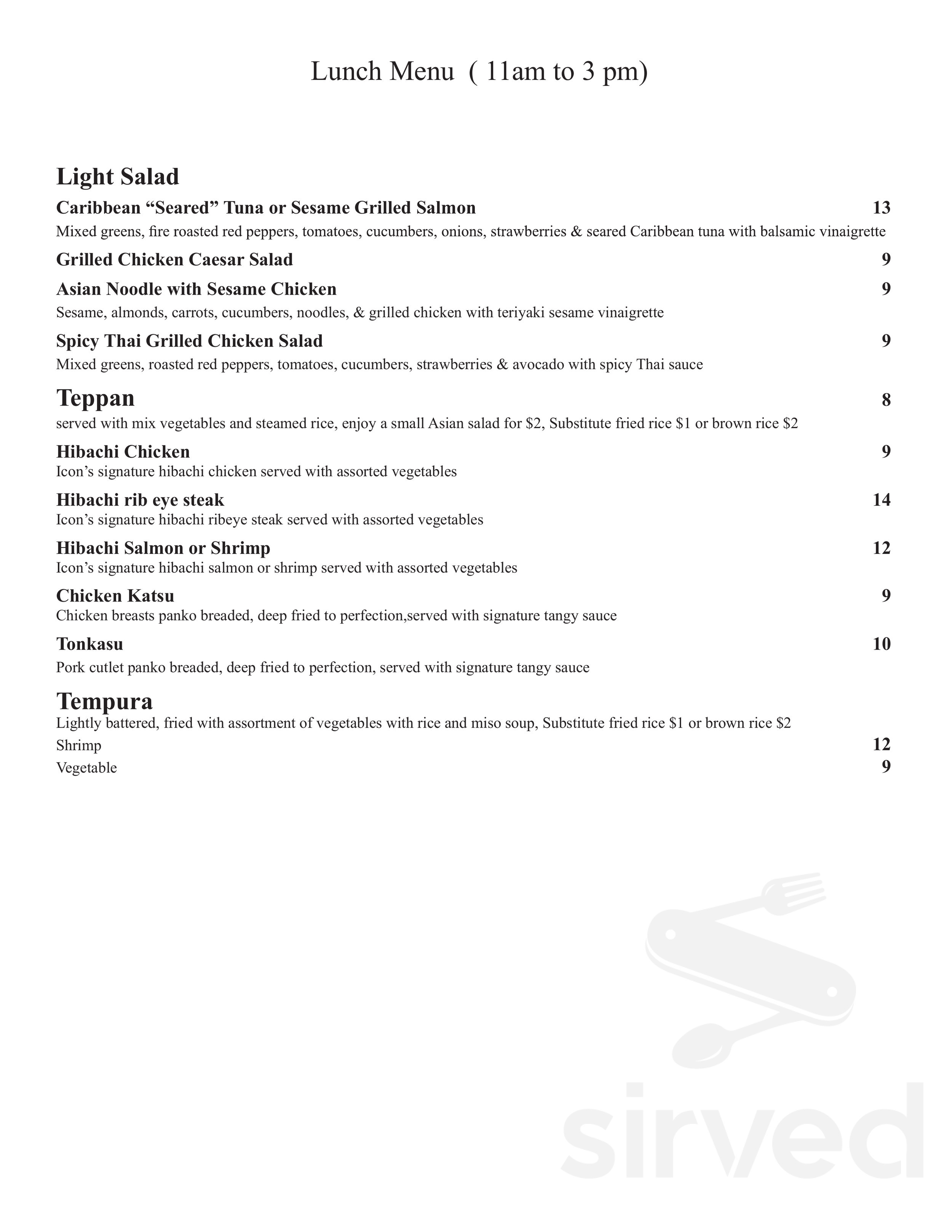 2500x3236 Menu For Cafe Icon Sushi Grill In Edmond, Oklahoma, Usa