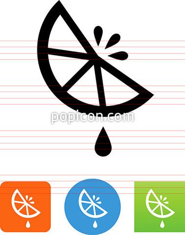 378x480 Squeezed Fruit Slice With Drop Icon Food Drink Icons Drink