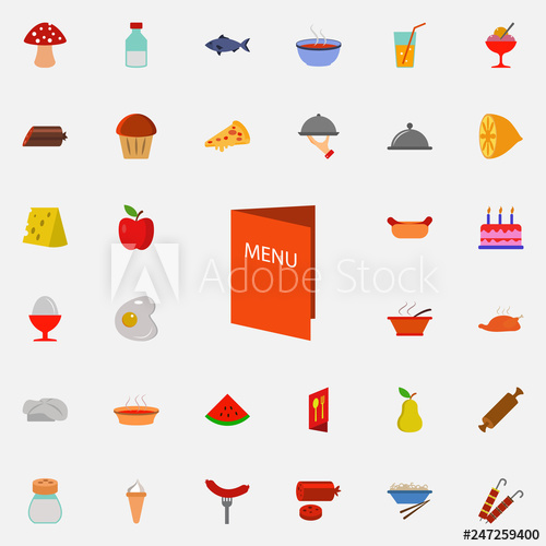 500x500 Menu In The Cafe Icon Resturant Icons Universal Set For Web