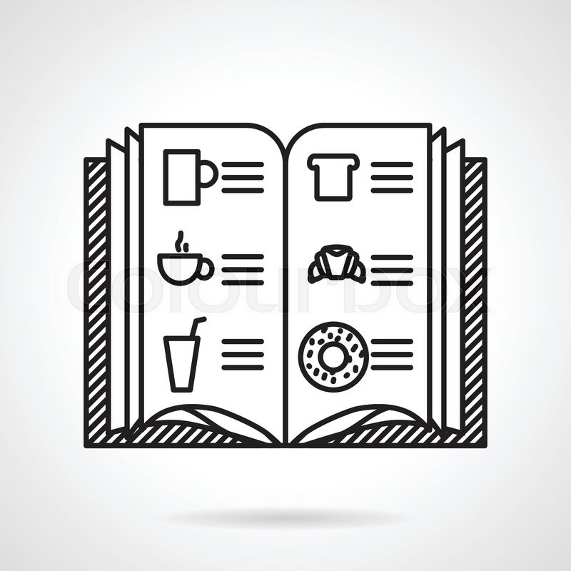 800x800 Black Flat Line Icon For Opened Menu Stock Vector Colourbox