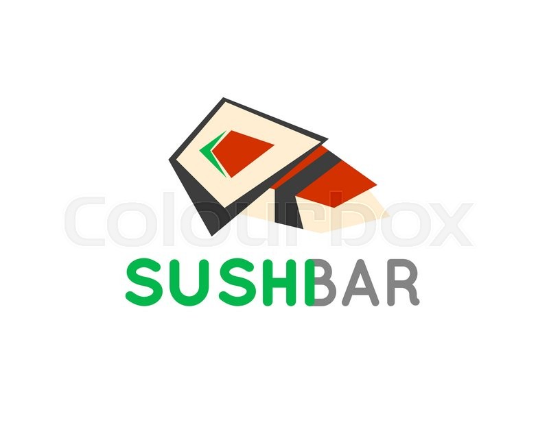 800x642 Sushi Cafe Or Sushi Bar Vector Logo Stock Vector Colourbox