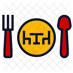 256x256 Cafeteria Icon Of Colored Outline Style