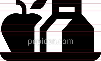 400x241 Cafeteria Lunch Tray Vector Icon