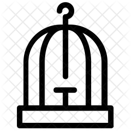 256x256 Bird Cage Icon Of Flat Style