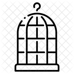 256x256 Bird Cage Icon Of Line Style