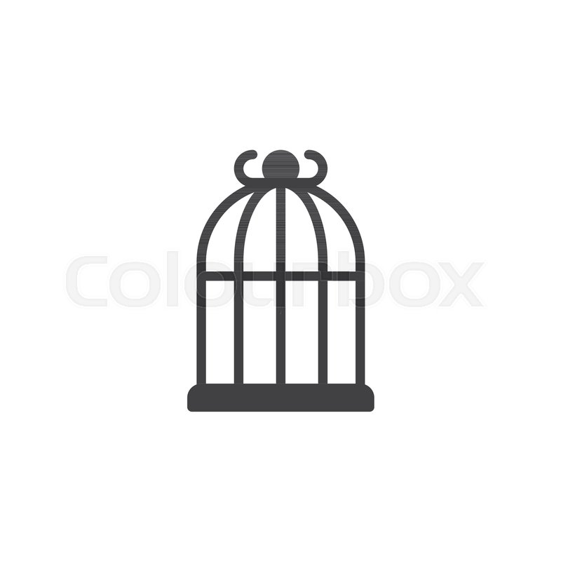 800x800 Bird Cage Icon Vector, Filled Flat Stock Vector Colourbox