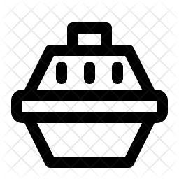256x256 Dog Cage Icon Of Line Style