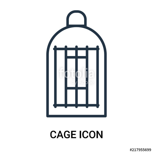 500x500 Cage Icon Isolated On White Background Modern And Editable Cage