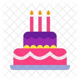 256x256 Birthday Cake Icon Of Flat Style