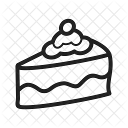 256x256 Cake Piece Icon Of Line Style