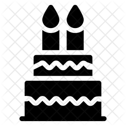 256x256 Birthday Cake Icon Of Glyph Style