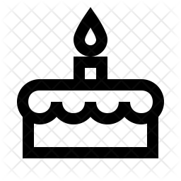 256x256 Birthday Cake Icon Of Line Style