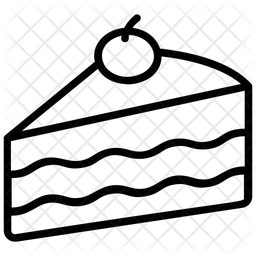 256x256 Cake Slice Icon Of Line Style