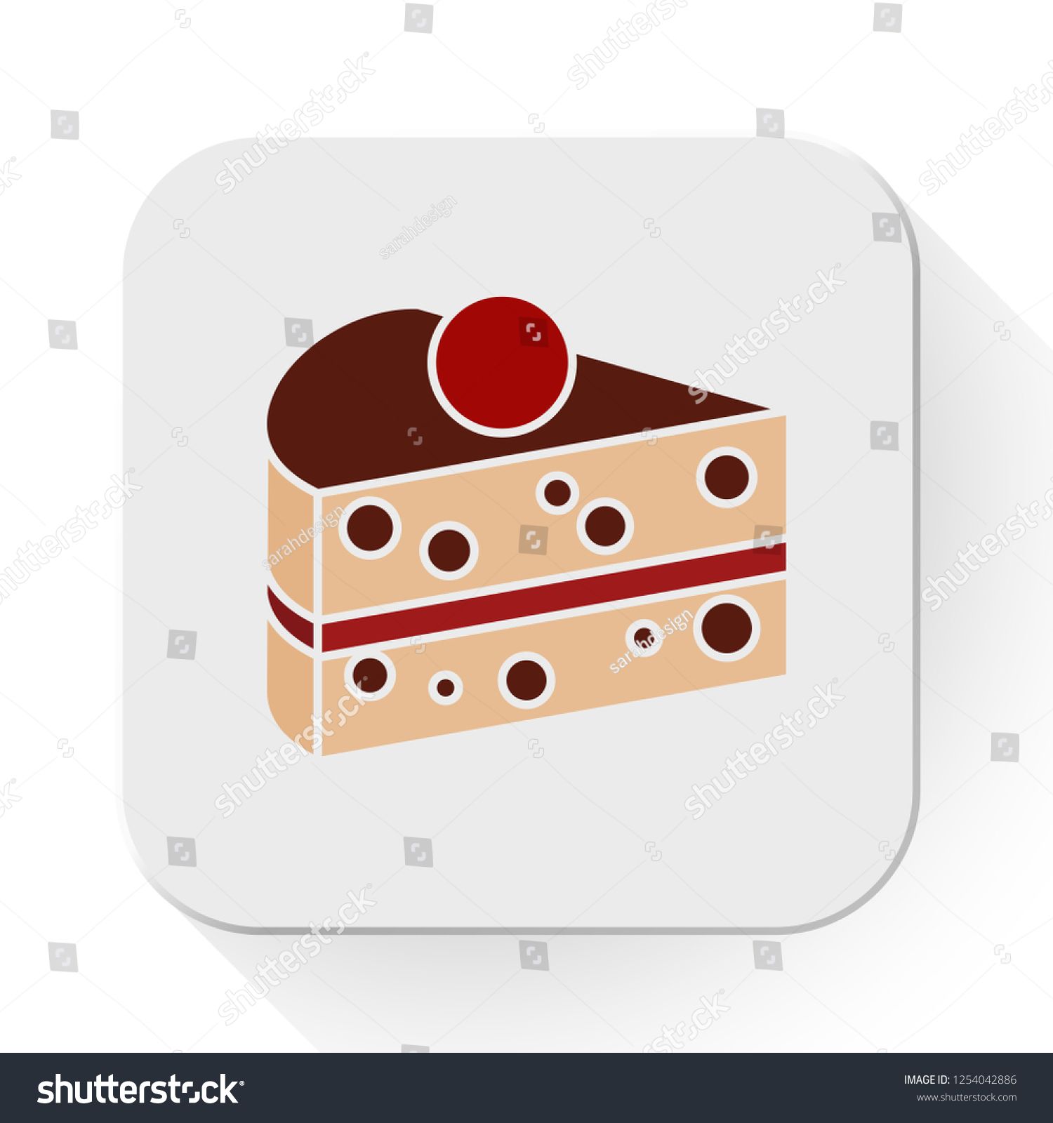 1500x1600 Vector Cake Slice Icon Flat Illustration Of Cake Dessert Cake