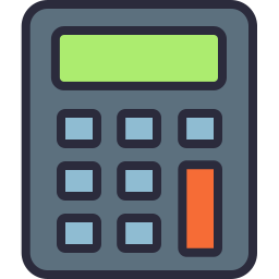 256x256 Calculator Icon Outline Filled