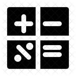256x256 Calculator Icon Of Glyph Style