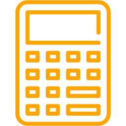 256x256 Orange Calculator Icon