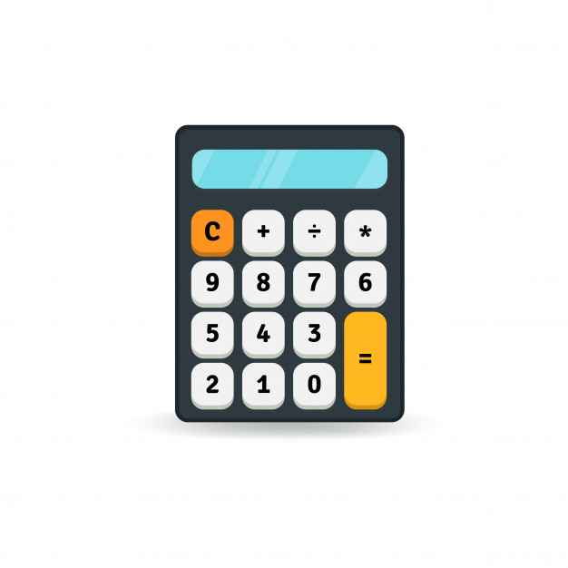 626x626 Simple Flat Calculator Icon Isolated On White Background Vector