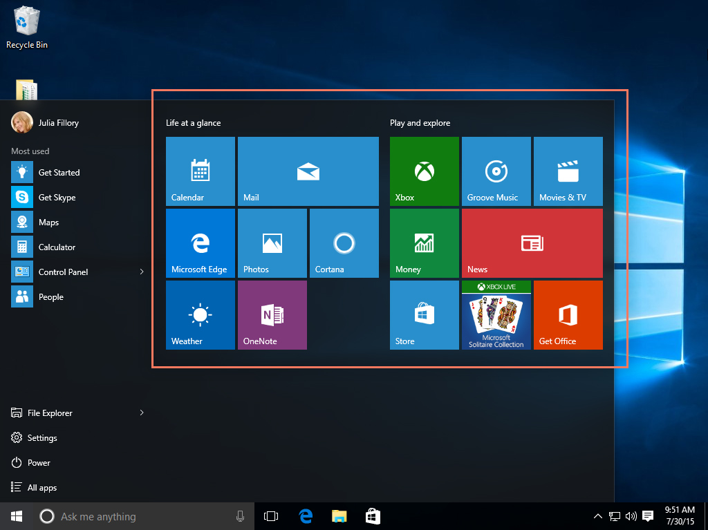 1024x767 Windows Customizing The Start Menu