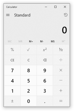 250x375 Windows Calculator