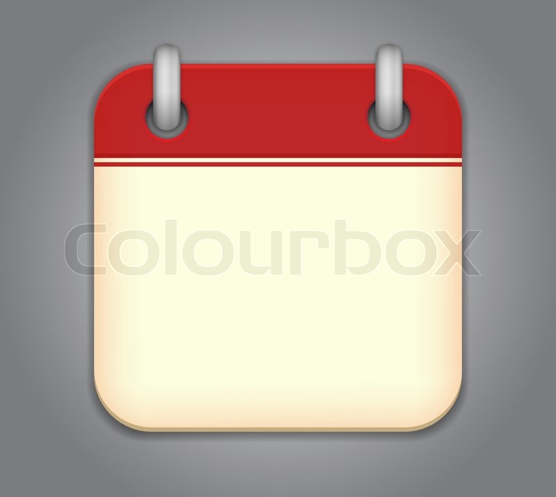 800x715 Vector Calendar App Icon Stock Vector Colourbox