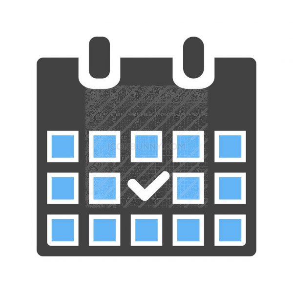 600x600 Calendar Blue Black Icon